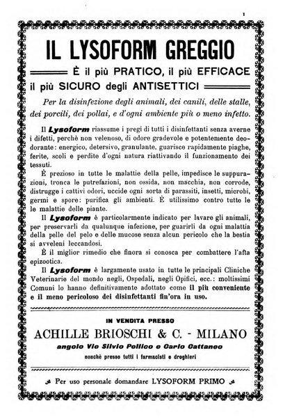 La clinica veterinaria rivista di medicina e chirurgia pratica degli animali domestici