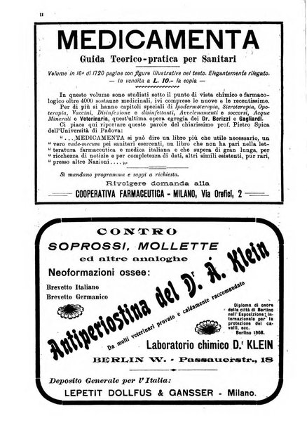 La clinica veterinaria rivista di medicina e chirurgia pratica degli animali domestici