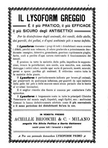 La clinica veterinaria rivista di medicina e chirurgia pratica degli animali domestici