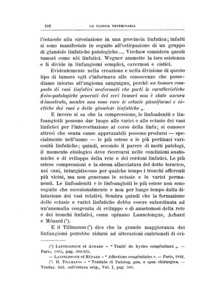 La clinica veterinaria rivista di medicina e chirurgia pratica degli animali domestici