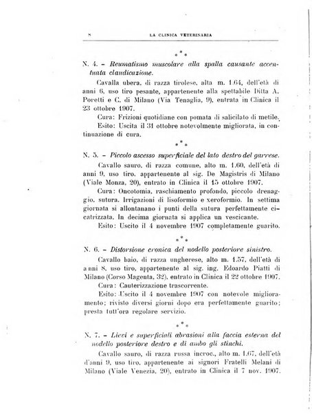 La clinica veterinaria rivista di medicina e chirurgia pratica degli animali domestici