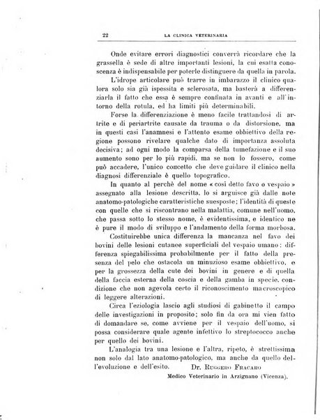 La clinica veterinaria rivista di medicina e chirurgia pratica degli animali domestici