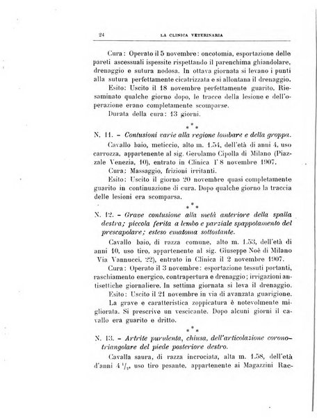 La clinica veterinaria rivista di medicina e chirurgia pratica degli animali domestici