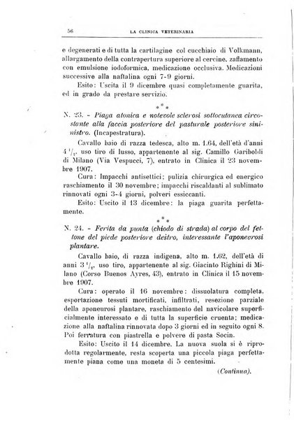 La clinica veterinaria rivista di medicina e chirurgia pratica degli animali domestici