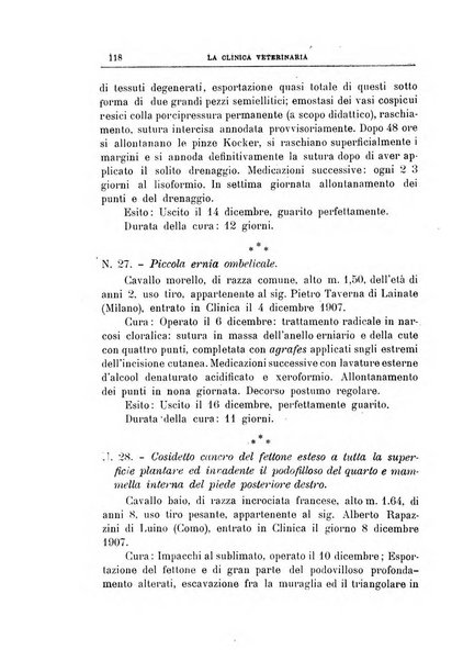 La clinica veterinaria rivista di medicina e chirurgia pratica degli animali domestici