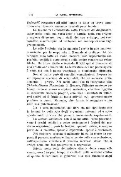 La clinica veterinaria rivista di medicina e chirurgia pratica degli animali domestici