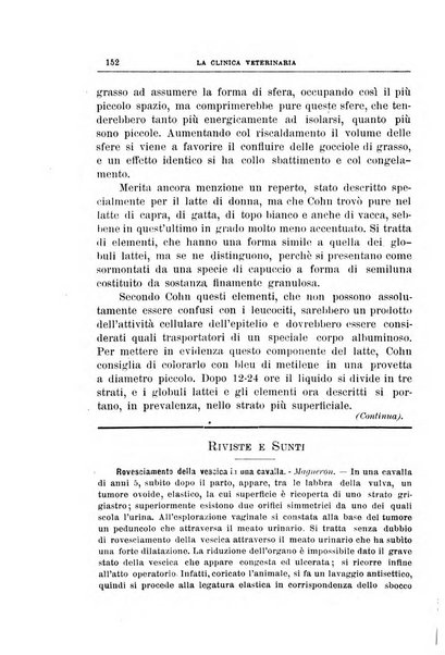 La clinica veterinaria rivista di medicina e chirurgia pratica degli animali domestici