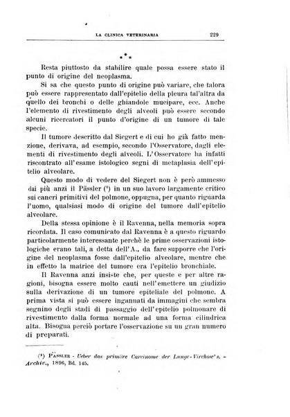 La clinica veterinaria rivista di medicina e chirurgia pratica degli animali domestici