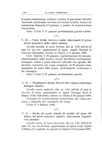 La clinica veterinaria rivista di medicina e chirurgia pratica degli animali domestici