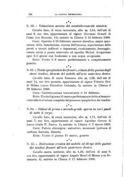 La clinica veterinaria rivista di medicina e chirurgia pratica degli animali domestici