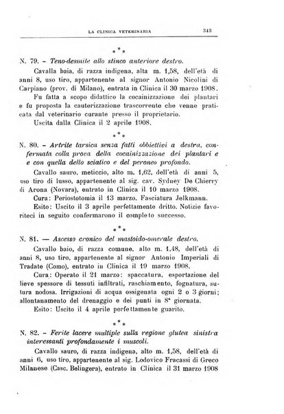 La clinica veterinaria rivista di medicina e chirurgia pratica degli animali domestici