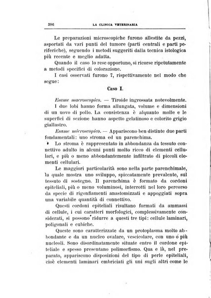 La clinica veterinaria rivista di medicina e chirurgia pratica degli animali domestici