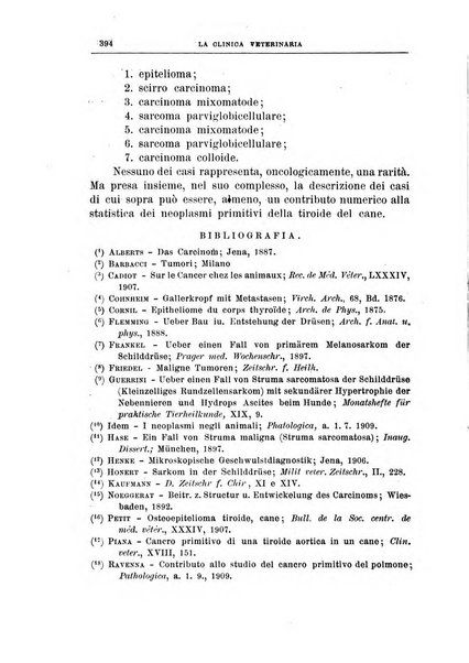 La clinica veterinaria rivista di medicina e chirurgia pratica degli animali domestici