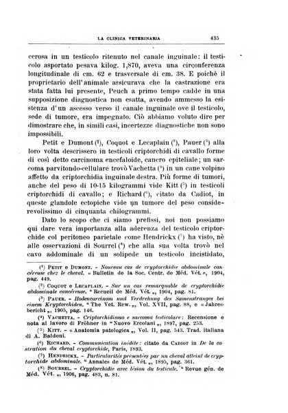 La clinica veterinaria rivista di medicina e chirurgia pratica degli animali domestici