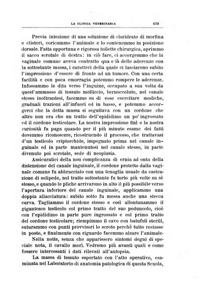 La clinica veterinaria rivista di medicina e chirurgia pratica degli animali domestici