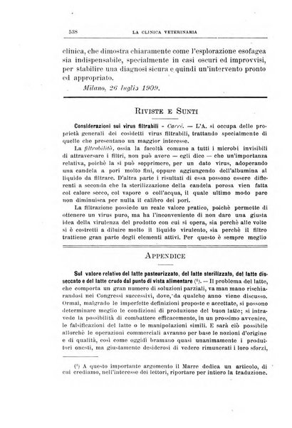 La clinica veterinaria rivista di medicina e chirurgia pratica degli animali domestici