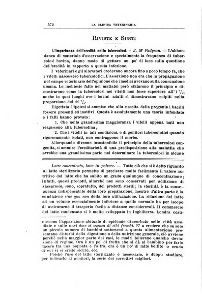 La clinica veterinaria rivista di medicina e chirurgia pratica degli animali domestici