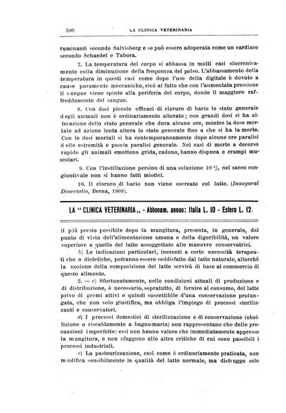 La clinica veterinaria rivista di medicina e chirurgia pratica degli animali domestici