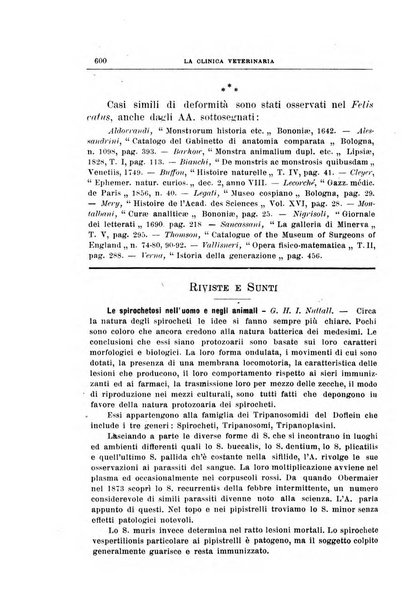 La clinica veterinaria rivista di medicina e chirurgia pratica degli animali domestici