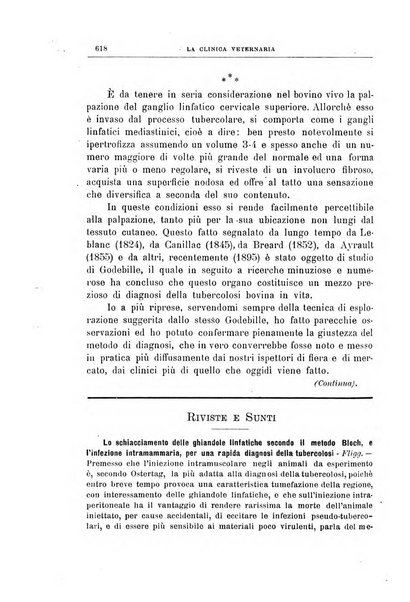 La clinica veterinaria rivista di medicina e chirurgia pratica degli animali domestici