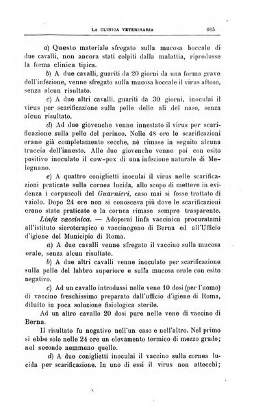 La clinica veterinaria rivista di medicina e chirurgia pratica degli animali domestici