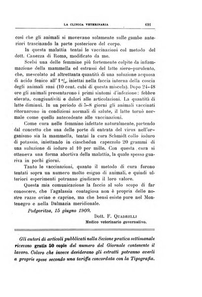 La clinica veterinaria rivista di medicina e chirurgia pratica degli animali domestici