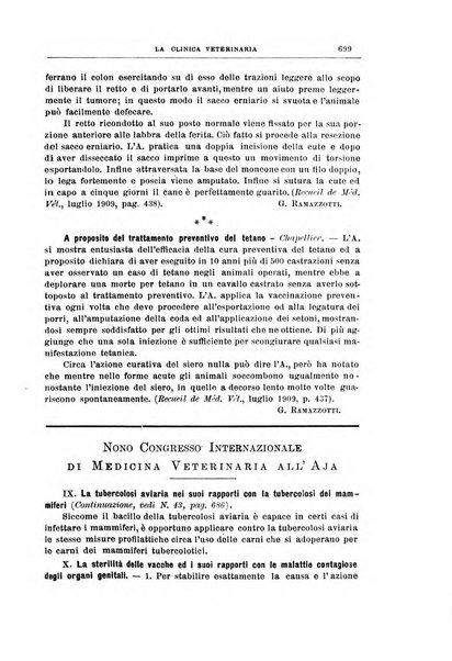 La clinica veterinaria rivista di medicina e chirurgia pratica degli animali domestici