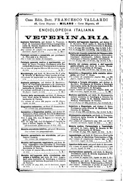 La clinica veterinaria rivista di medicina e chirurgia pratica degli animali domestici