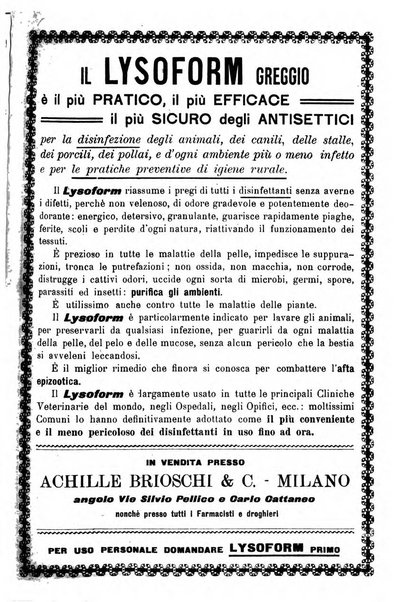 La clinica veterinaria rivista di medicina e chirurgia pratica degli animali domestici