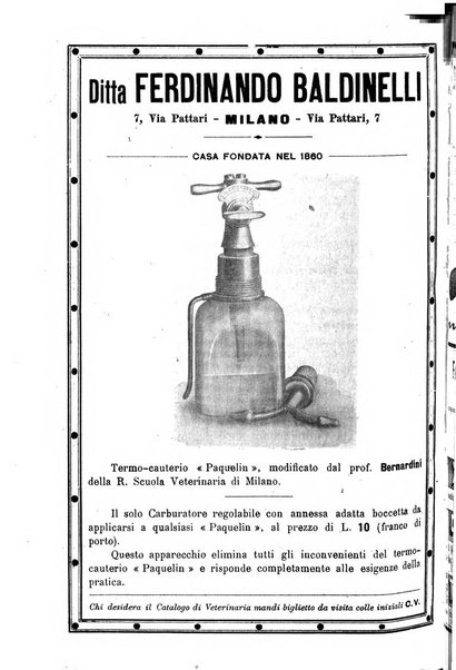 La clinica veterinaria rivista di medicina e chirurgia pratica degli animali domestici