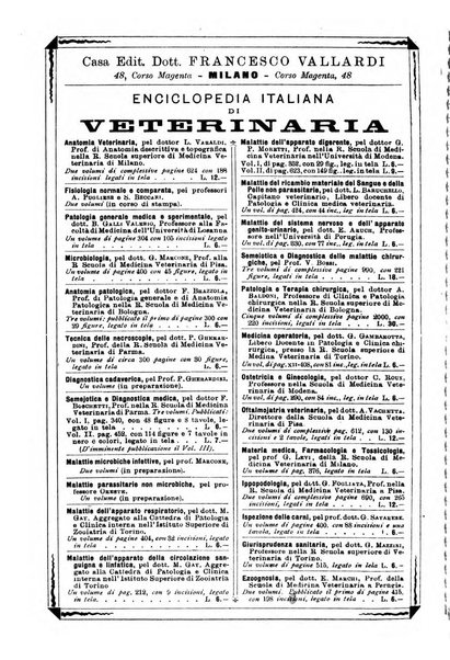 La clinica veterinaria rivista di medicina e chirurgia pratica degli animali domestici