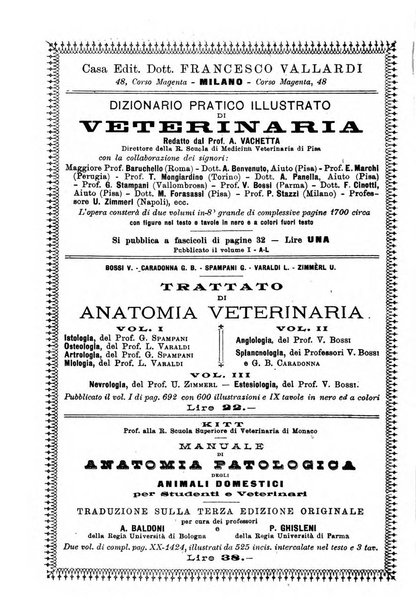 La clinica veterinaria rivista di medicina e chirurgia pratica degli animali domestici