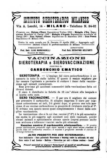 La clinica veterinaria rivista di medicina e chirurgia pratica degli animali domestici