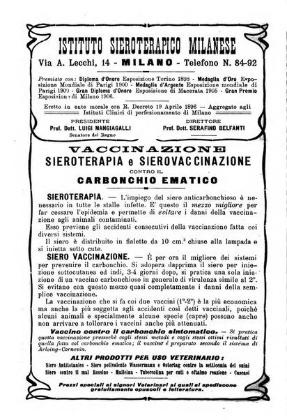 La clinica veterinaria rivista di medicina e chirurgia pratica degli animali domestici