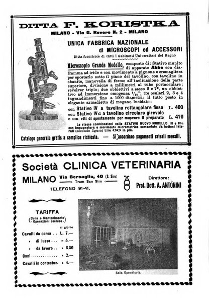 La clinica veterinaria rivista di medicina e chirurgia pratica degli animali domestici