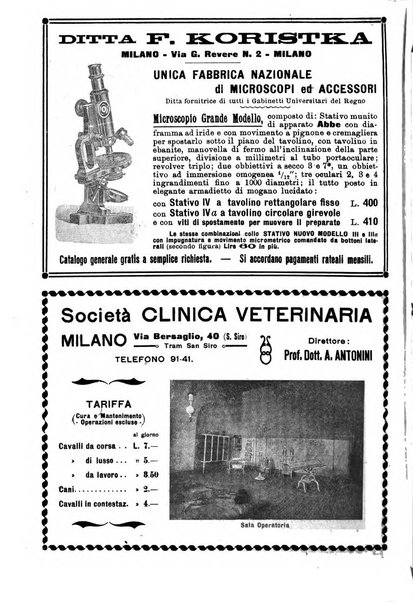 La clinica veterinaria rivista di medicina e chirurgia pratica degli animali domestici