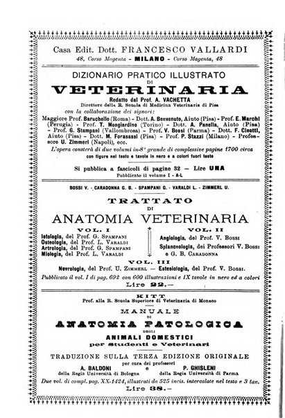 La clinica veterinaria rivista di medicina e chirurgia pratica degli animali domestici