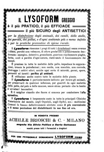 La clinica veterinaria rivista di medicina e chirurgia pratica degli animali domestici