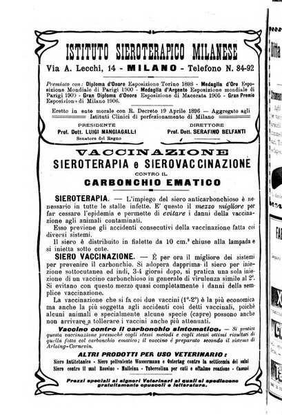 La clinica veterinaria rivista di medicina e chirurgia pratica degli animali domestici