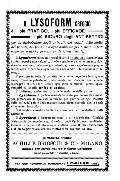 La clinica veterinaria rivista di medicina e chirurgia pratica degli animali domestici