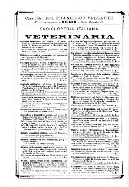 La clinica veterinaria rivista di medicina e chirurgia pratica degli animali domestici