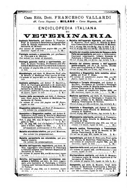 La clinica veterinaria rivista di medicina e chirurgia pratica degli animali domestici