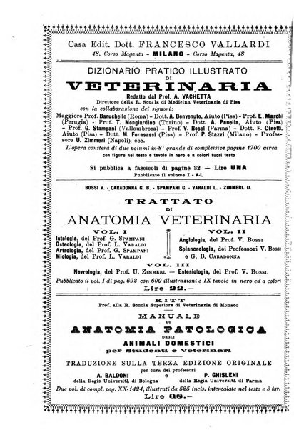 La clinica veterinaria rivista di medicina e chirurgia pratica degli animali domestici