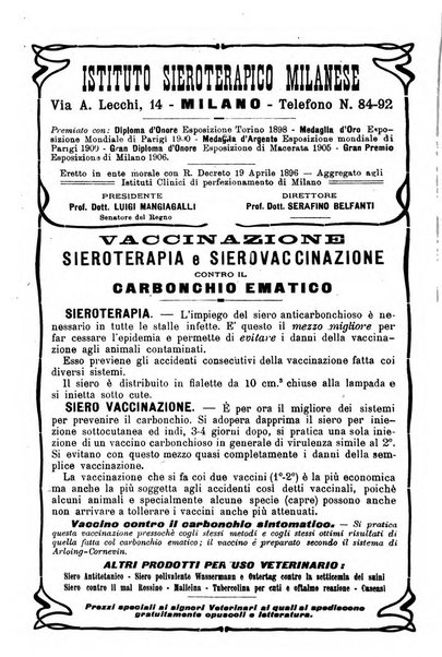 La clinica veterinaria rivista di medicina e chirurgia pratica degli animali domestici