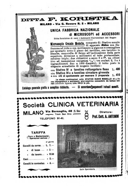 La clinica veterinaria rivista di medicina e chirurgia pratica degli animali domestici