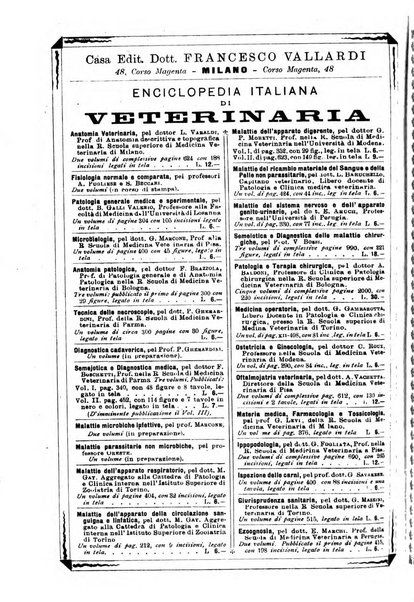 La clinica veterinaria rivista di medicina e chirurgia pratica degli animali domestici