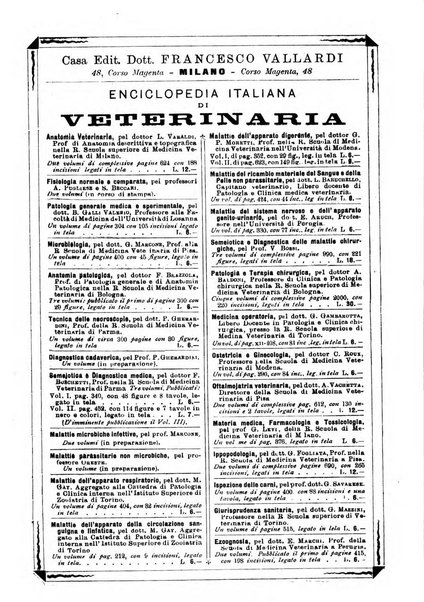 La clinica veterinaria rivista di medicina e chirurgia pratica degli animali domestici