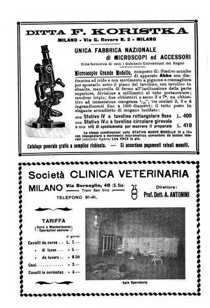 La clinica veterinaria rivista di medicina e chirurgia pratica degli animali domestici