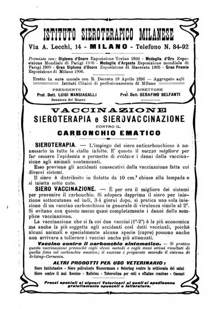 La clinica veterinaria rivista di medicina e chirurgia pratica degli animali domestici