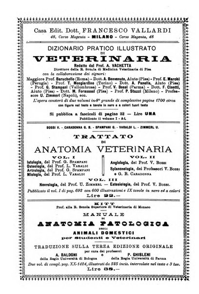 La clinica veterinaria rivista di medicina e chirurgia pratica degli animali domestici